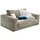 KAWOLA Doppelsessel MADELINE Cord 170 x 86 x 0 cm Grau mit Kissen, Rollen
