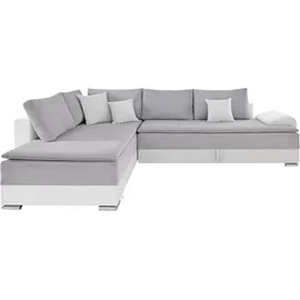 otto home INOSIGN Ecksofa »Boxspringbett Night & Day L-Form mit Dauer-Schlaffunktion mit Armlehne«, mit Boxspring-Bettfunktion 180x200 cm und Bettkasten, Dauerschläfer! grau
