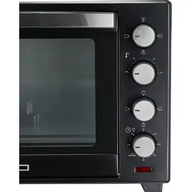Jago® Minibackofen - mit Umluft, Drehspieß, Innenbeleuchtung, Elektrisch, 60L, 6 Kochmodi, 2000W, Timer, 100 - 230 °, Doppelglastür