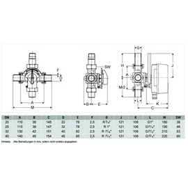 Honeywell Centra Vierwege-Kompakt-Mischer ZRK 20