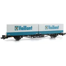 LILIPUT Containertragwagen Lgjs 571.1 440 4 621-0 mit 2 Wechselpritschen Vaillant H0