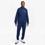 Nike Club Poly-Strick-Trainingsanzug Herren Midnight Navy/White L