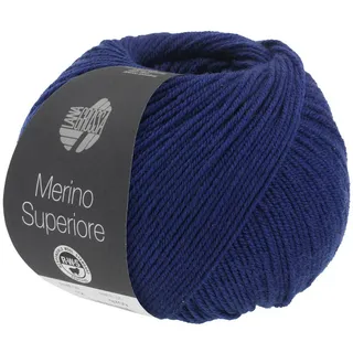Lana Grossa Merino Superiore Häkelwolle, 180 m blau