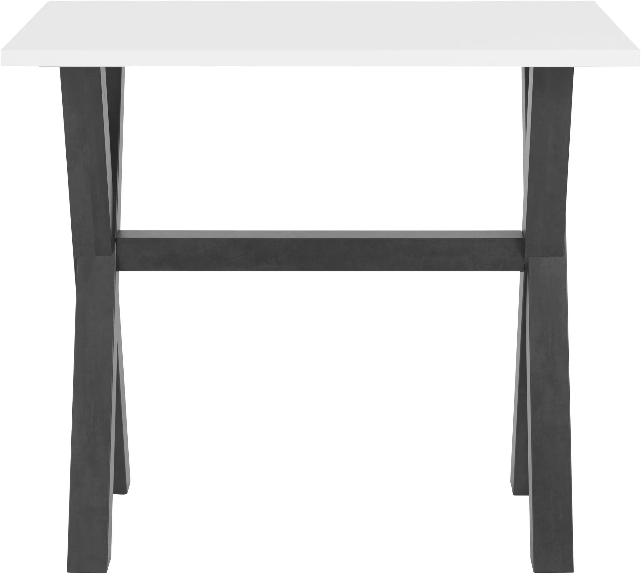 Bartisch MÄUSBACHER Tische Gr. B/H/T: 120 cm x 105 cm x 70 cm, 120 cm, weiß (schwarzstahl, matt lack, schwarzstahl) Bartisch Bartische, Theken Tresen Tisch