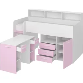 BIM Furniture Etagenbett NEO 90 x 200 cm Eiche weiß lavendel