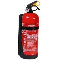 EXDINGER Pulver-Feuerlöscher Autofeuerlöscher Pulver GP-2x ABC 2 kg Halterung Manometer 13A 89 B C, Dauerdruck, ABC-Pulver, (2-St) Manometer, Halterung rot