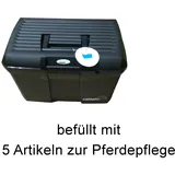 Catago Pferde Putzbox mit Zubehör - schwarz