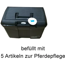 Catago Pferde Putzbox mit Zubehör - schwarz