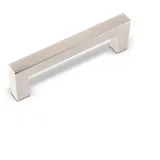 SO-TECH® Möbelgriff Stangengriff E3 echt Edelstahl 15 x 15 mm BA 128 - 800 mm, Griff Schrankgriff Schubladengriff - incl. Schrauben silberfarben Bohrlochabstand: 128 mm