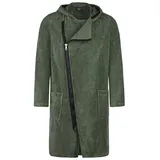 CAWÖ Bademäntel Herren Kapuze New Zipper 6516 field-schwarz - 453 S
