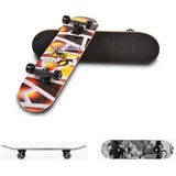 Moni Kinder Skateboard Lux 3006, ABEC-5 Lager 85A-PU-Räder Deckgröße 79 x 21 cm braun
