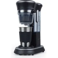 Prixton Capri Kaffeemaschine schwarz mit Mahlwerk und Tropfsystem