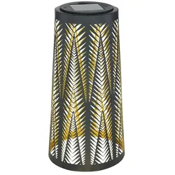 LED Solarleuchte, schwarz-gold, Lichteffekt, H 24,5 cm