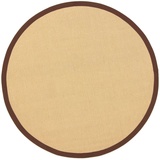 carpetfine Sisalteppich »Sisal«, rund, mit farbiger Bordüre, Anti-Rutsch Rückseite, braun