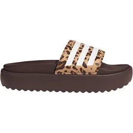 adidas Platform Adilette Damen Shadow Brown/Cloud White/Magic Beige 38