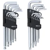 KS Tools Winkelstiftschlüssel-Satz, Torx, Innensechskant, 22-tlg.