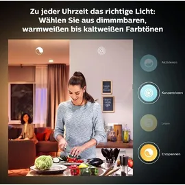 Philips Hue LED Leuchtmittel White GU10 warmweiß Reflektor 5,2 W warmweiß