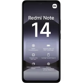 Xiaomi Redmi Note 14 4G 6 GB RAM 128 GB Midnight Black