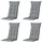 JARDIN Madison Klappsessel 72 x 110 x 61 cm grau 4 St.
