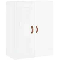 VidaXL Wandschrank Hochglanz-Weiß 69,5x34x90 cm Holzwerkstoff - Weiß