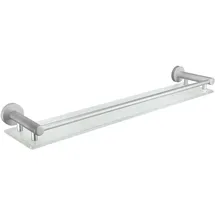 KLEINE WOLKE Ablage Apollo, Wandaccessoire, Farbe Milky, Material: Aluminium, Glas