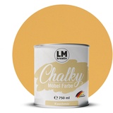 Chalky Möbelfarbe Kreidefarbe für Möbel 750 ml / 1,05 kg (Kaschmir), matt finish In- & Outdoor Kreide-Farbe für Shabby-Chic, Vintage Look, Landhaus Stil Möbel streichen