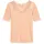 Madeleine Kurzarm Leinen-Shirt mit Spitzenbesatz in pfirsich | Gr.: 36