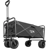 Angel Living Bollerwagen Faltbar 300L mit tragkraft 150KG, Handwagen Klappbar, Faltbarer Campingwagen mit Höhenverstellbarem Griff, Leicht und Platzsparend,Stabil