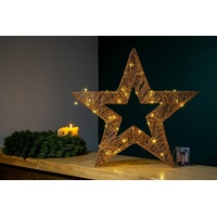 Star-Max LED Stern »Weihnachtsstern, Weihnachtsdeko«, 40 flammig-flammig, braun