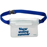 FISURA – wasserdichte Tasche. Durchsichtige und wasserdichte Gürteltasche. wasserdichte Tasche mit verstellbarem Gürtel. 22,5 cm x 12,5 cm. (Summer, blau)