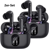 Auviso Kabellose In-Ear-Kopfhörer mit Ladecase, Noise-Cancelling, schwarz