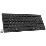 GeneralKeys Mini-Keyboard USB: Multi-Device-Akku-Funktastatur mit Bluetooth, Scissor-Tasten, QWERTZ