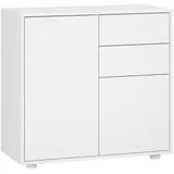 [en.casa] Sideboard Paarl 74 x 79 x 36 cm Weiß
