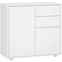 [en.casa] Sideboard Paarl 74 x 79 x 36 cm Weiß