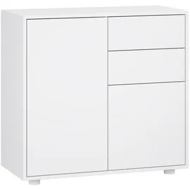 [en.casa] Sideboard Paarl 74 x 79 x 36 cm Weiß