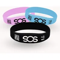 HelpMee® SOS Notfallarmband für Kinder – NFC & QR Code – Sicherheitsarmband mit Notfallprofil – Für Schule, Ausflüge, Reisen – schnell abrufbare Infos 6-10 Jahre/Blau