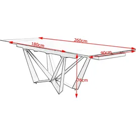 KAWOLA ISTAR 180 x 76 x 90 cm grau