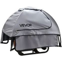 VEVOR Generatorabdeckung (915 x 660 x 660 mm) wasserfeste Schutzhülle für die meisten Generatoren (1778–2743,2 mm), Generator-Laufabdeckung mit strapazierfähigem & dickem Vinylgewebe Grau