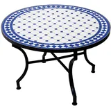 Marokkanischer Mosaiktisch Gartentisch Couchtisch Loungetisch Garten Rund 80cm