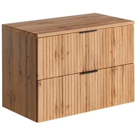 vente-unique Waschbeckenunterschrank hängend 80 x 0 x 0 cm Holzfarben hell