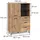 Vicco Garderobenset Amber 100 x 142 cm Eiche Wotan