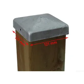 Baumarktplus 25x Pfostenkappe verzinkt 121 mm Pyramide Abdeckkappe Für Pfosten 12 x 12 cm