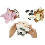 WINFRIED KÖGLER GMBH 3 x SWAPPIES Wende Plüschtier Wolf/Schaf, Panda/Giraffe Fuchs/Ferkel 15cm NEU