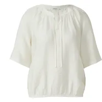 s.Oliver Strukturierte Viskosemix-Bluse im O-Shape Beige S