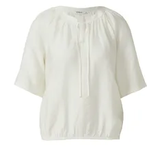 s.Oliver Strukturierte Viskosemix-Bluse im O-Shape Beige S