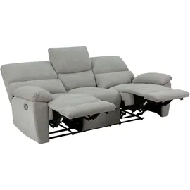 Home Affaire LANNOY Webstoff 3-Sitzer hellgrau mit manueller Relaxfunktion