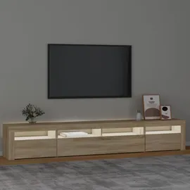 vidaXL TV-Schrank mit LED-Leuchten 240x35x40 cm Sonoma-Eiche Holz
