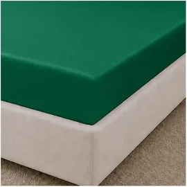 Traumschlaf Spannbettlaken Mako-Satin 120 x 200 cm grün