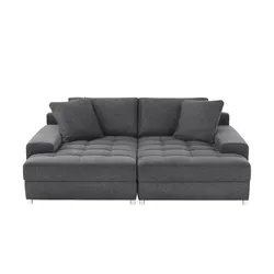 bobb Doppelrecamiere   ¦ grau ¦ Maße (cm): B: 224 H: 84 T: 181.0