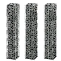 vidaXL Gabionen-Set 3-tlg. 25 × 25 × 150 cm